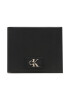 Calvin Klein Jeans Малък мъжки портфейл Tagged Bifold W/Coin K50K510776 Черен - Pepit.bg