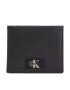 Calvin Klein Jeans Малък мъжки портфейл Tagged Bifold W/Coin K50K510776 Черен - Pepit.bg