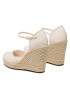 Calvin Klein Jeans Обувки Wedge Sandal Close Toe Ess YW0YW01194 Бял - Pepit.bg