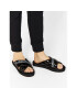 Calvin Klein Jeans Пантофи Home Criss Cross Slipper YW0YW00477 Черен - Pepit.bg