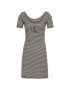 Calvin Klein Jeans Плетена рокля W Monogram Stripe Ballet Dress J20J213699 Черен Slim Fit - Pepit.bg