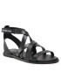 Calvin Klein Jeans Сандали Flat Sandal Strappy Lth YW0YW00547 Черен - Pepit.bg