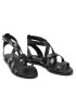 Calvin Klein Jeans Сандали Flat Sandal Strappy Lth YW0YW00547 Черен - Pepit.bg