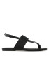 Calvin Klein Jeans Сандали Flat Sandal Toepost Webbing YW0YW00956 Черен - Pepit.bg