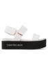 Calvin Klein Jeans Сандали Flatform Sandal Softny YW0YW00965 Бял - Pepit.bg