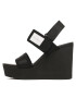 Calvin Klein Jeans Сандали Wedge Sandal Badge YW0YW01028 Черен - Pepit.bg