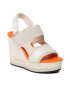 Calvin Klein Jeans Сандали Wedge Sandal Webbing YW0YW01073 Екрю - Pepit.bg