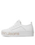 Calvin Klein Jeans Сникърси Vulc Flatf Low Wrap Around Logo YW0YW01025 Бял - Pepit.bg