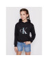 Calvin Klein Jeans Суитшърт Monogran Applique Hoodie IG0IG00987 Черен Regular Fit - Pepit.bg