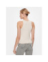 Calvin Klein Jeans топ Hero Monologo Rib Tank J20J222975 Екрю Regular Fit - Pepit.bg