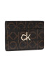 Calvin Klein Калъф за кредитни карти Cardholder Monogram K60K608330 Кафяв - Pepit.bg