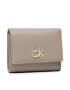 Calvin Klein Малък дамски портфейл Re-Lock Trifold Xs K60K608456 Бежов - Pepit.bg