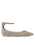 Calvin Klein Обувки Wrapped Ankle Strap Ballerina HW0HW01840 Сив - Pepit.bg