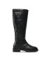 Calvin Klein Офицерки Rubber Sole Knee Boot W Hw HW0HW01255 Черен - Pepit.bg