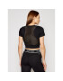 Calvin Klein Performance Блуза Mesh Back Cropped 00GWS1K132 Черен Regular Fit - Pepit.bg