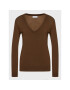 Calvin Klein Пуловер Extra Fine K20K204905 Кафяв Regular Fit - Pepit.bg
