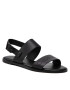 Calvin Klein Сандали Almond Flat Sandal Perf HW0HW00682 Черен - Pepit.bg