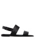 Calvin Klein Сандали Almond Flat Sandal Perf HW0HW00682 Черен - Pepit.bg