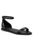 Calvin Klein Сандали Barely There Flat Sndl W/Hdw-Lth HW0HW01187 Черен - Pepit.bg