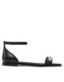 Calvin Klein Сандали Barely There Flat Sndl W/Hdw-Lth HW0HW01187 Черен - Pepit.bg