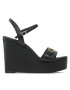 Calvin Klein Сандали Wedge 70Hh HW0HW01485 Черен - Pepit.bg