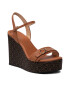 Calvin Klein Сандали Wedge Sndl 70W Hdw HW0HW00828 Кафяв - Pepit.bg