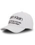 Calvin Klein Шапка с козирка Industrial Pique' Baseball Cap K50K504473 Бял - Pepit.bg