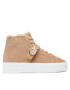 Calvin Klein Сникърси Flatform Cup High Top Ck Hw-S Wl HW0HW01334 Кафяв - Pepit.bg