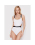 Calvin Klein Swimwear Бански костюм Cut Out KW0KW01653 Бял - Pepit.bg