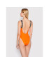 Calvin Klein Swimwear Бански костюм KW0KW01597 Оранжев - Pepit.bg