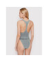 Calvin Klein Swimwear Бански костюм Racer KW0KW01639 Сив - Pepit.bg