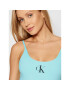 Calvin Klein Swimwear Бански костюм Scoop Back KW0KW01341 Син - Pepit.bg