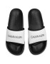 Calvin Klein Swimwear Чехли Slide KM0KM00377 Бял - Pepit.bg