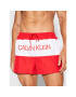 Calvin Klein Swimwear Плувни шорти Drawstring KM0KM00553 Червен Regular Fit - Pepit.bg