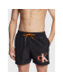 Calvin Klein Swimwear Плувни шорти Medium Drawstring Graphic KM0KM00800 Черен Regular Fit - Pepit.bg