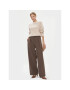 Calvin Klein Текстилни панталони K20K205965 Кафяв Wide Leg - Pepit.bg