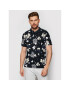 Calvin Klein Тениска с яка и копчета Allover Flower Print K10K107151 Черен Slim Fit - Pepit.bg