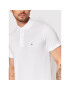 Calvin Klein Тениска с яка и копчета Liquid Touch K10K107090 Бял Slim Fit - Pepit.bg