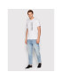 Calvin Klein Тишърт Off Placement Logo K10K109738 Бял Slim Fit - Pepit.bg