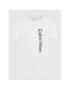 Calvin Klein Тишърт Off Placement Logo K10K109738 Бял Slim Fit - Pepit.bg