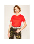 Calvin Klein Тишърт Small Logo Embroidered Tee K20K202021 Червен Regular Fit - Pepit.bg