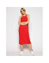 Champion Ежедневна рокля Ribbed Insert Script Logo 112742 Червен Regular Fit - Pepit.bg