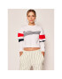 Champion Суитшърт Graphic Stripe And Colour Block Cropped 112761 Бял Regular Fit - Pepit.bg