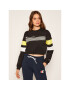 Champion Суитшърт Graphic Stripe And Colour Block Cropped 112761 Черен Custom Fit - Pepit.bg