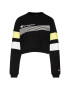 Champion Суитшърт Graphic Stripe And Colour Block Cropped 112761 Черен Custom Fit - Pepit.bg