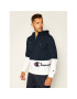 Champion Суитшърт Half Zip-Up Colour Block Wraparound Logo Hoodie 214205 Тъмносин Comfort Fit - Pepit.bg