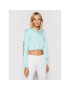 Champion Суитшърт Half Zip-Up Script Logo Arm 112641 Син Custom Fit - Pepit.bg