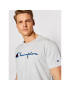 Champion Тишърт Script Logo Crew 210972 Сив Regular Fit - Pepit.bg