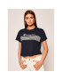Champion Тишърт Script Logo Stripe 113098 Тъмносин Regular Fit - Pepit.bg