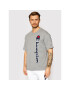 Champion Тишърт Vertical Script Logo 215942 Сив Custom Fit - Pepit.bg